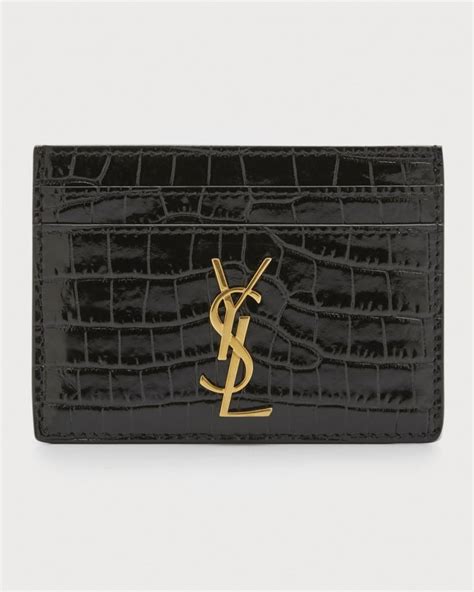 ysl card holder croc|st laurent paris card holder.